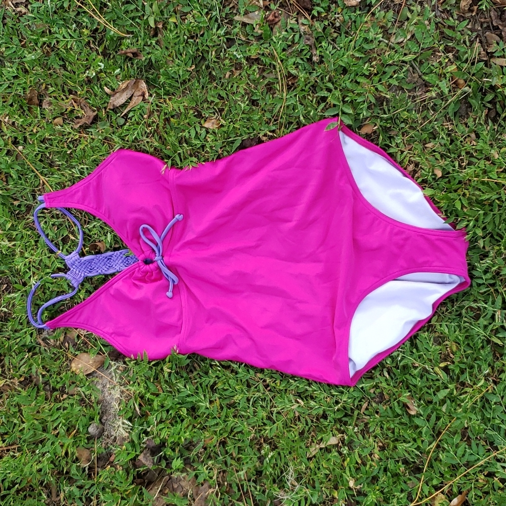 Pink Prana One-piece Swimsuit Med